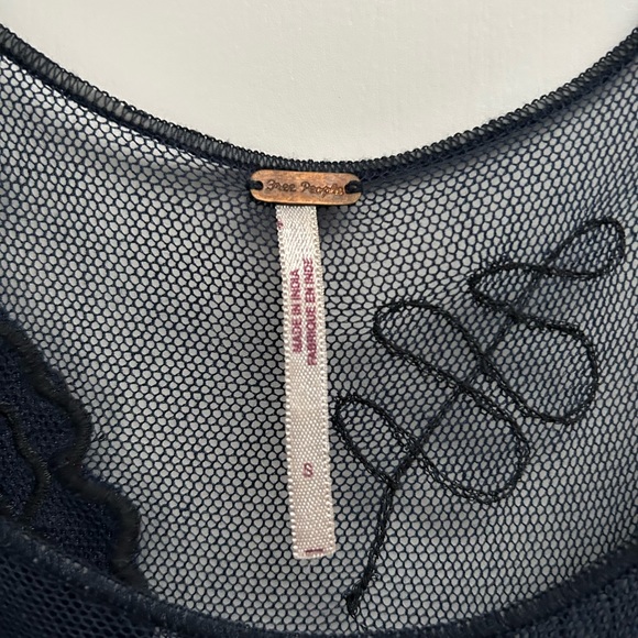 Free People Velvet & Sheer Top - Picture 4 of 7